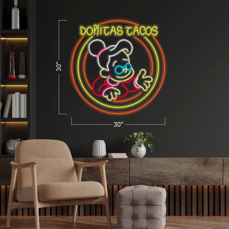 Donitas Tacos - LED Neon Sign