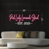 Pink Lady Lemonade Stand est. 2023 - LED Neon Sign