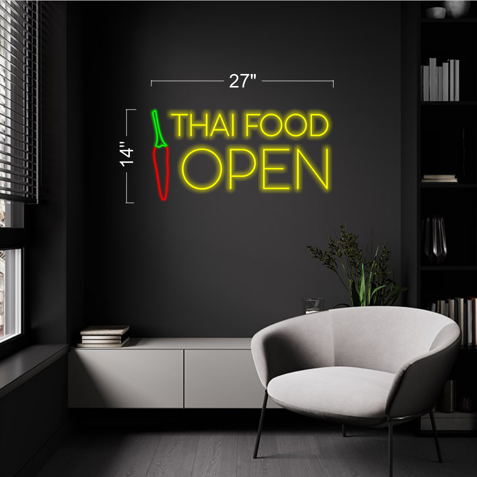 Thai Food Open - LED Neon Sign