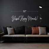 Blessed Happy Moments! - RGB LED Neon Sign