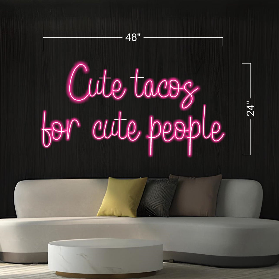 Cute Tacos - LED Neon Sign