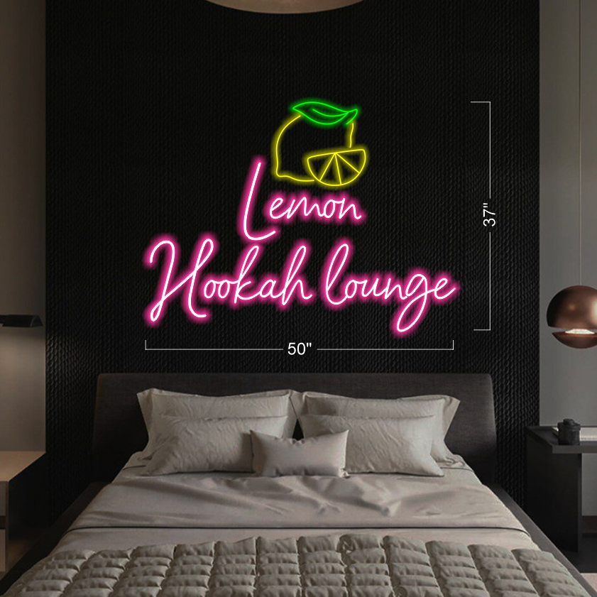 2 Sets Lemon Hookah Lounge - LED Neon Sign