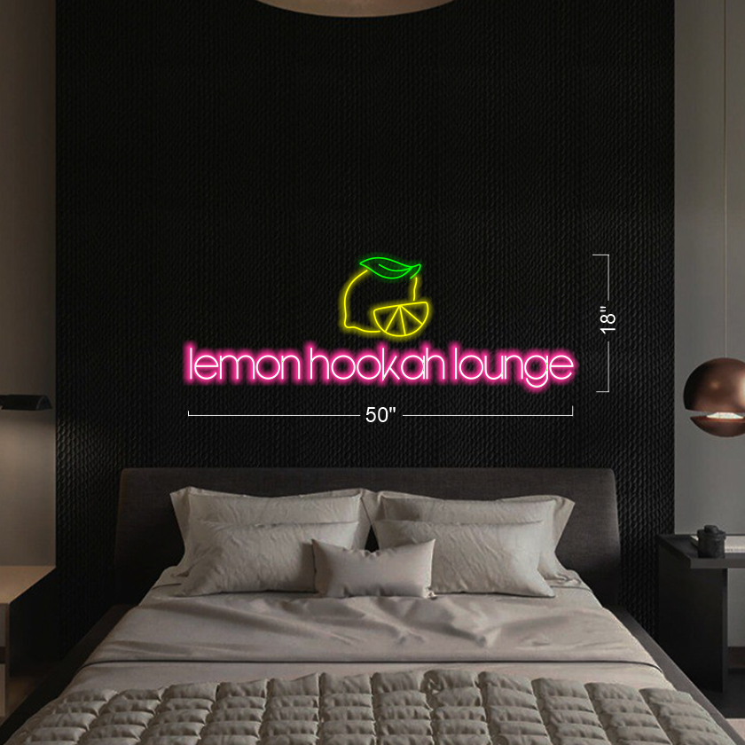 2 Sets Lemon Hookah Lounge - LED Neon Sign