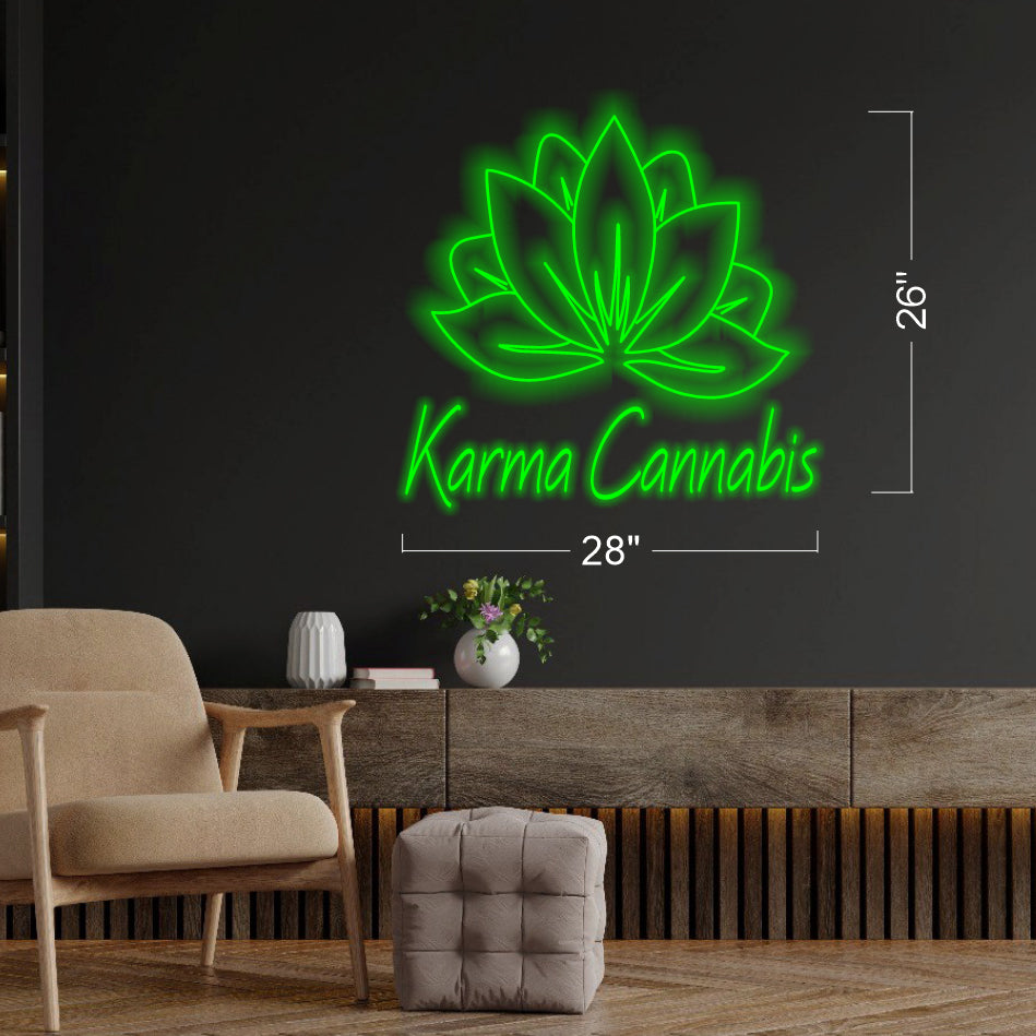 Karma Cannabis - LED Neon Sign