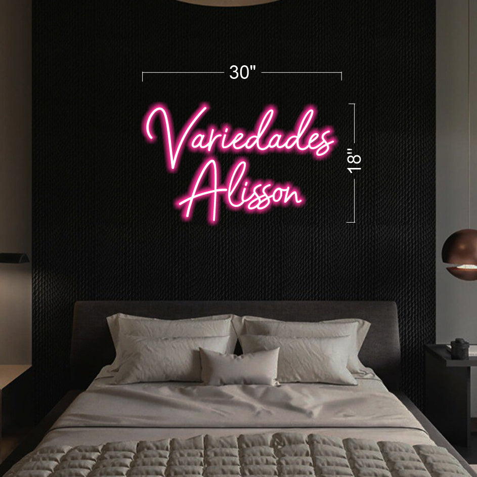 2 Sets Variedades Alisson and Open - LED Neon Sign