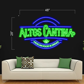 2 Sets Los Altos Jalisco & Altos Cantina - LED Neon Sign