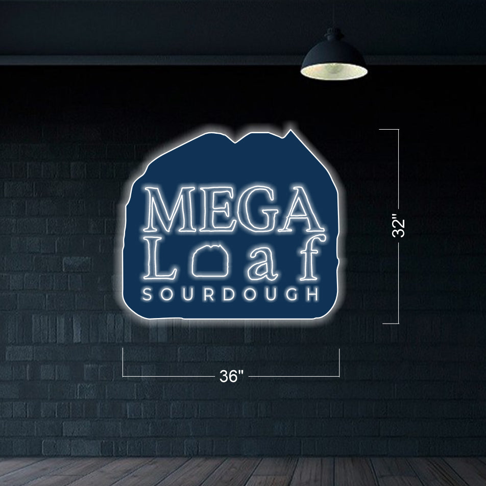 Meatloaf Sign 4 Sets Fyre Wings and Mega Loaf (2 sets outside) - LED Neon Sign