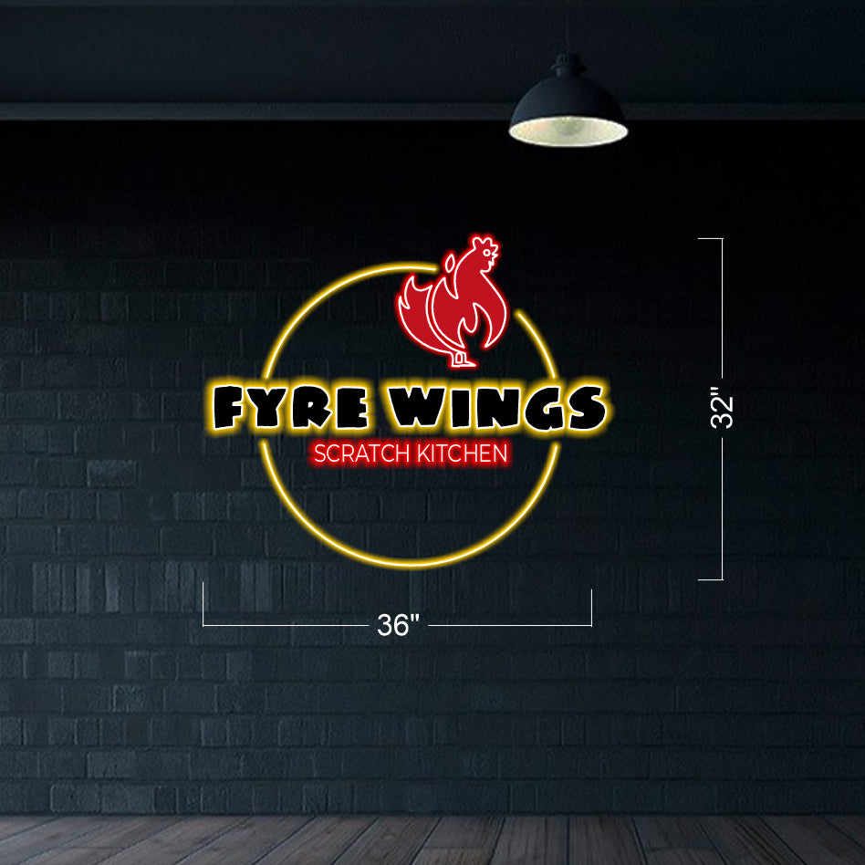 4 Sets Fyre Wings and Mega Loaf (2 sets outside) - LED Neon Sign