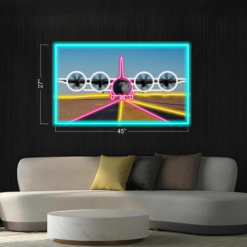 3 Sets Airplane, Order, Pick Up Here - LED Neon Sign
