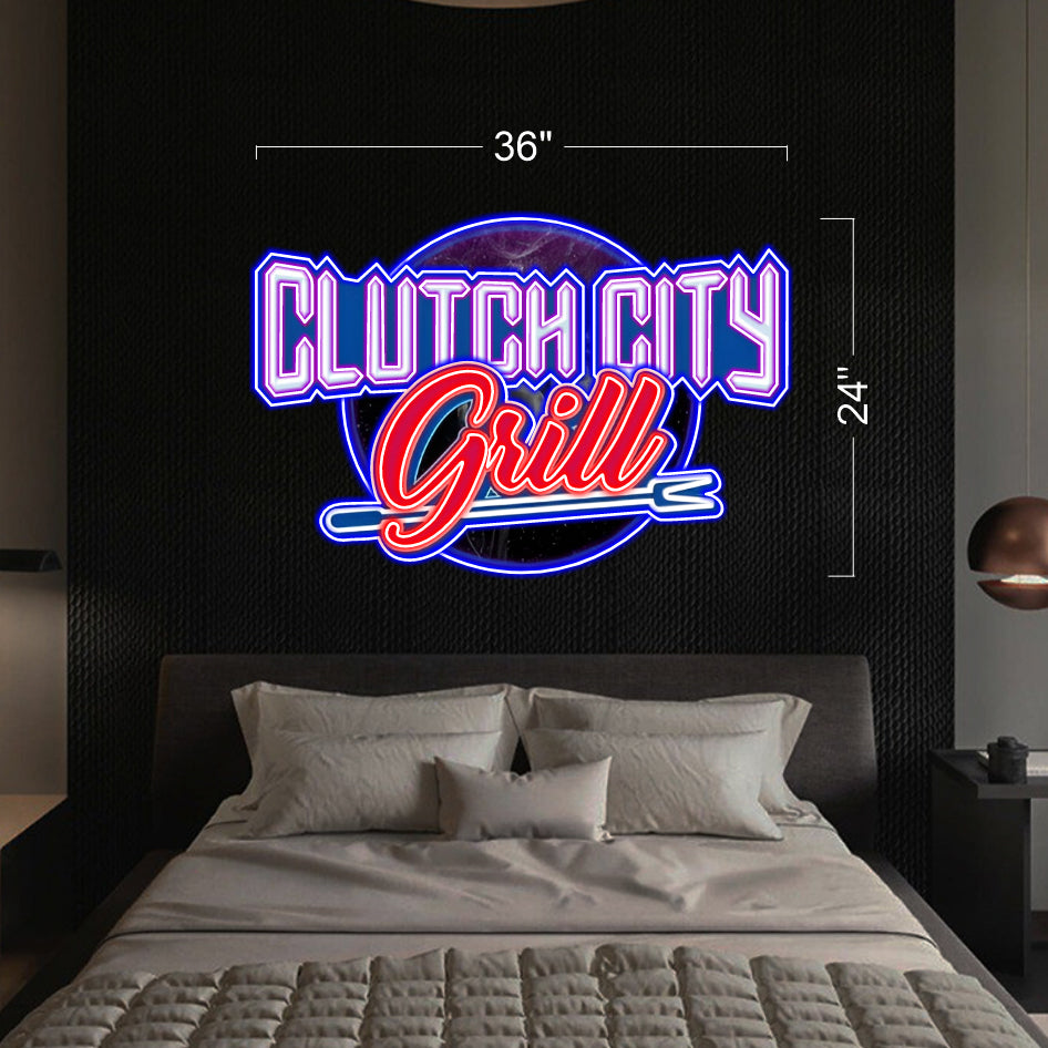 2 Set Clutch City Grill - LED Neon Sign