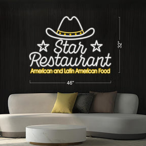 2 Sets Star Restaurant - LED Neon Sign