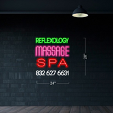 Reflexolygy - Massage - Spa - LED Neon Sign