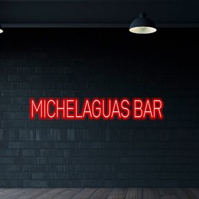 2 Sets MICHELAGUAS BAR - LED Neon Sign