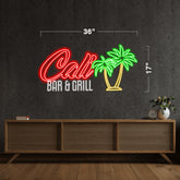 2 Set Cali Bar & Grill - LED Neon Sign