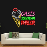 OASIS ICE CREAM PARLOR - LED Neon Sign