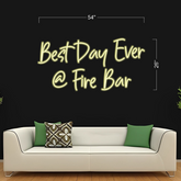 2 Set "Best Day Ever @ Fire Bar" & "This Must Be Place" - LED Neon Sign