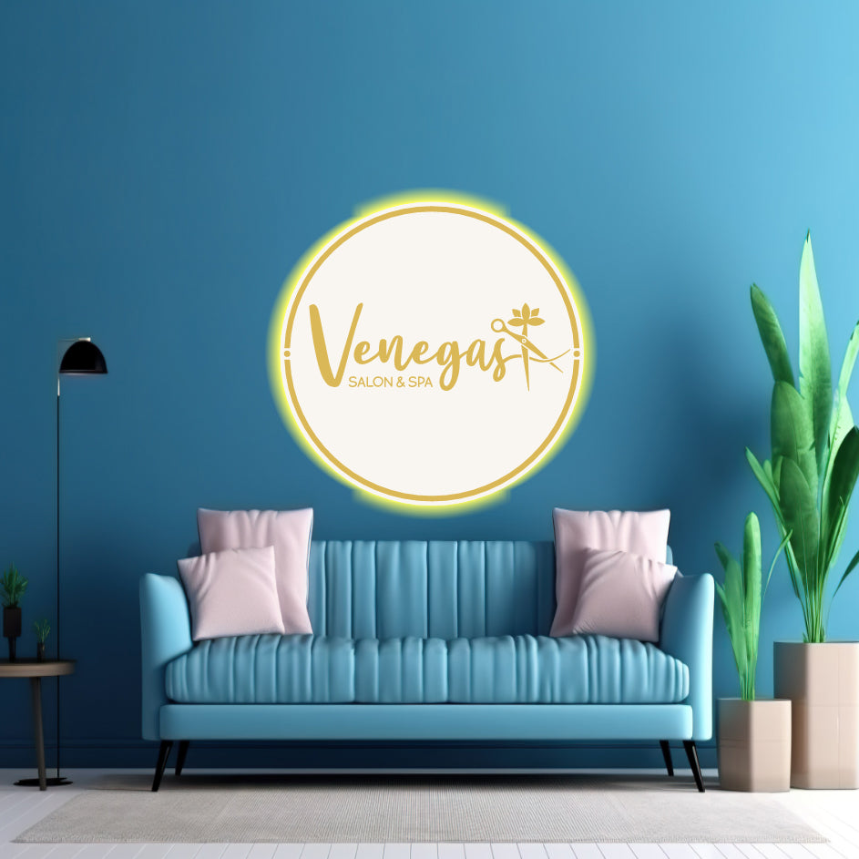 Honey Glow Esthetic & Venegas - Acrylic Backlit sign