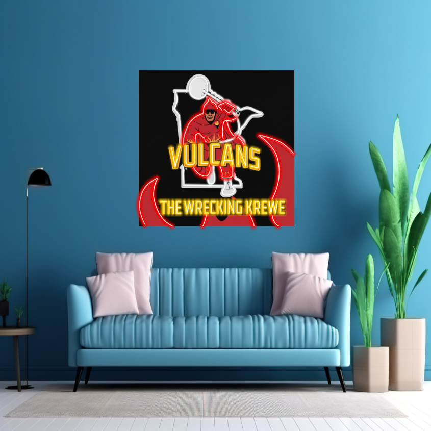 Valcans The Wrecking Krewe - LED Neon Sign