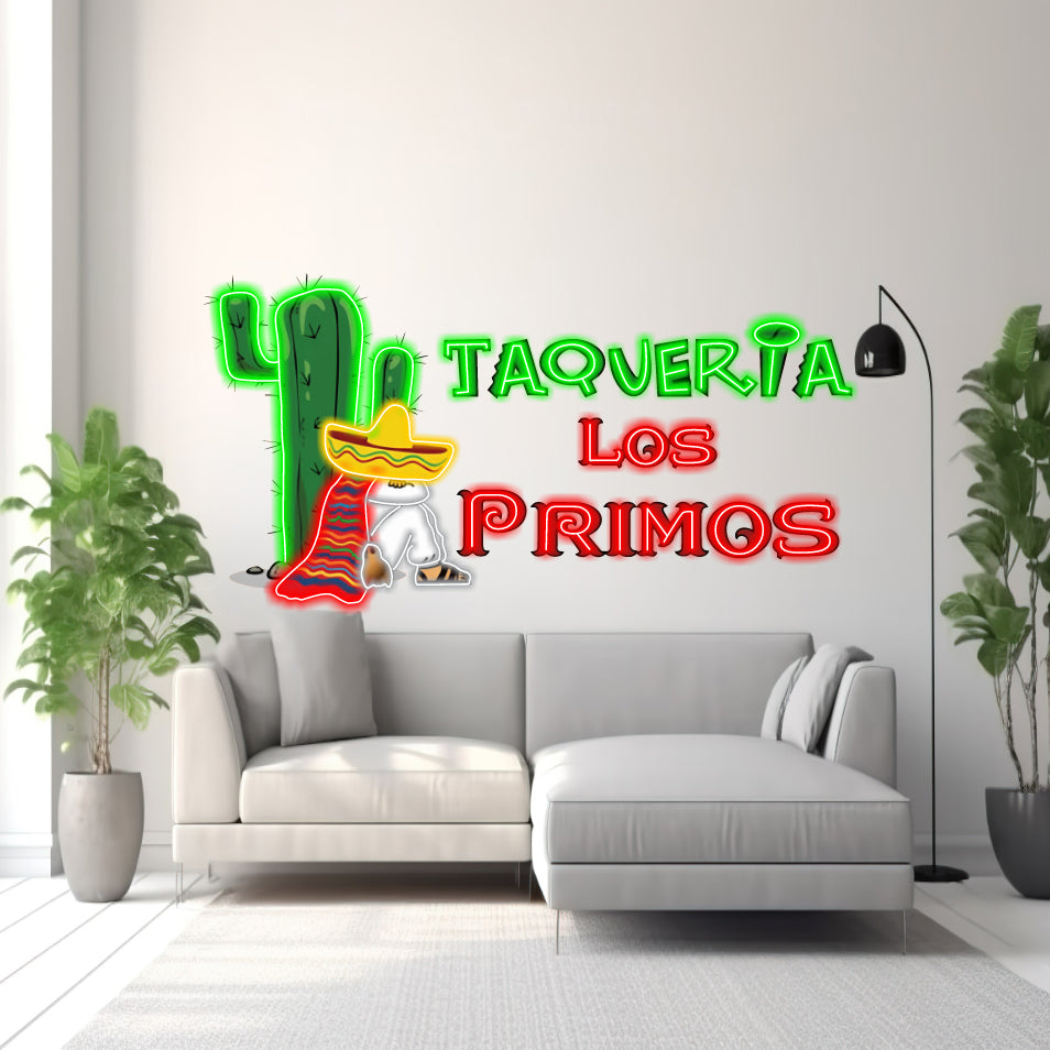 Taqueria Los Primos - LED Neon Sign