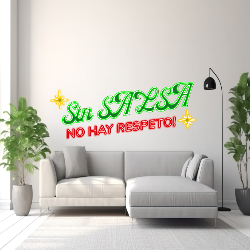 5 Set Sin Salsa - LED Neon Sign