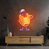 Sportie Hotdog Guy LED Neon Sign Light Pop Art