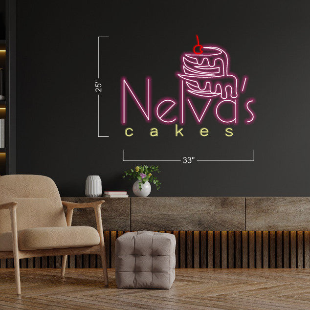 Nelva's Cakes -  LED Neon Sign