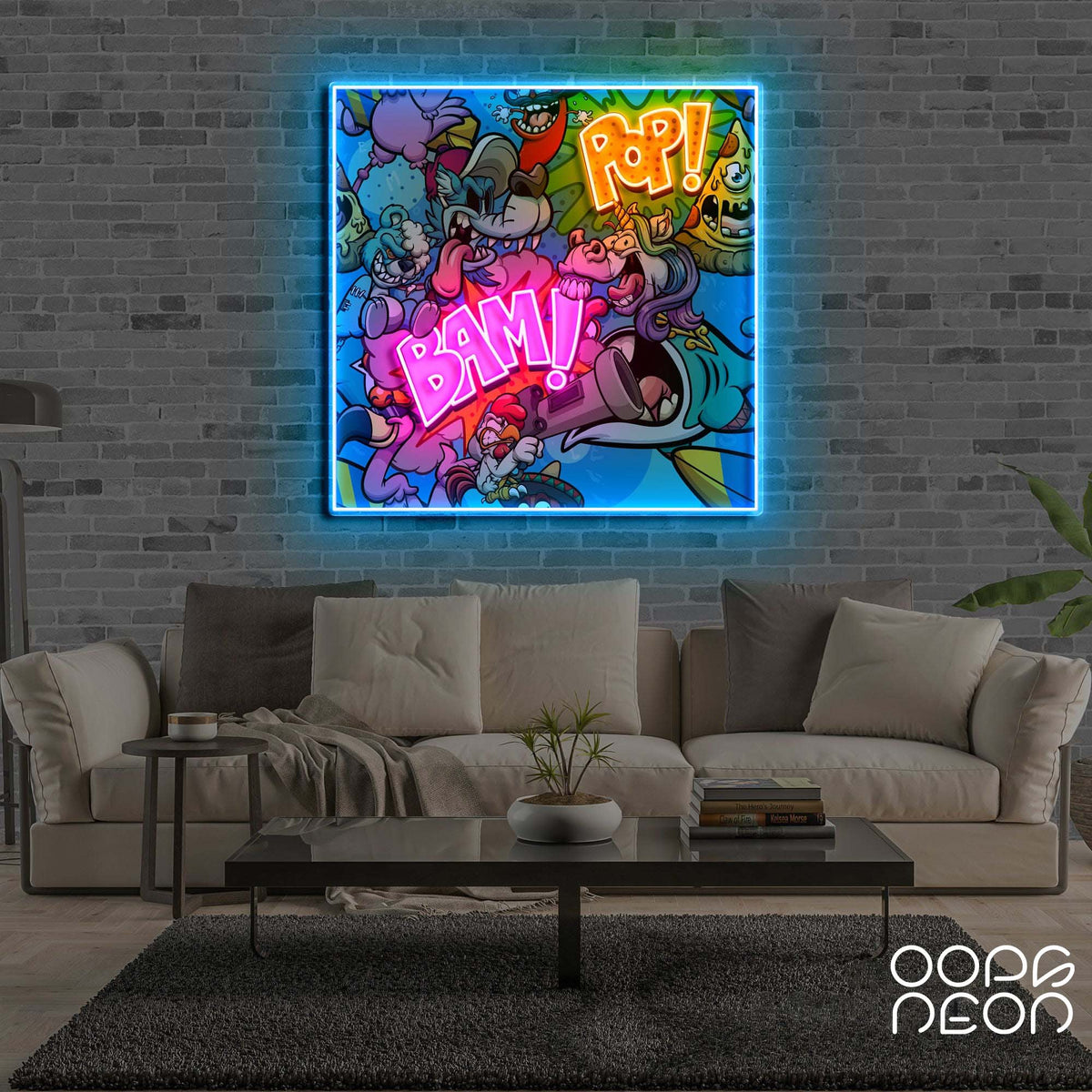 "Bam Pop"" Neon x Acrylic Artwork