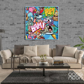 "Bam Pop"" Neon x Acrylic Artwork