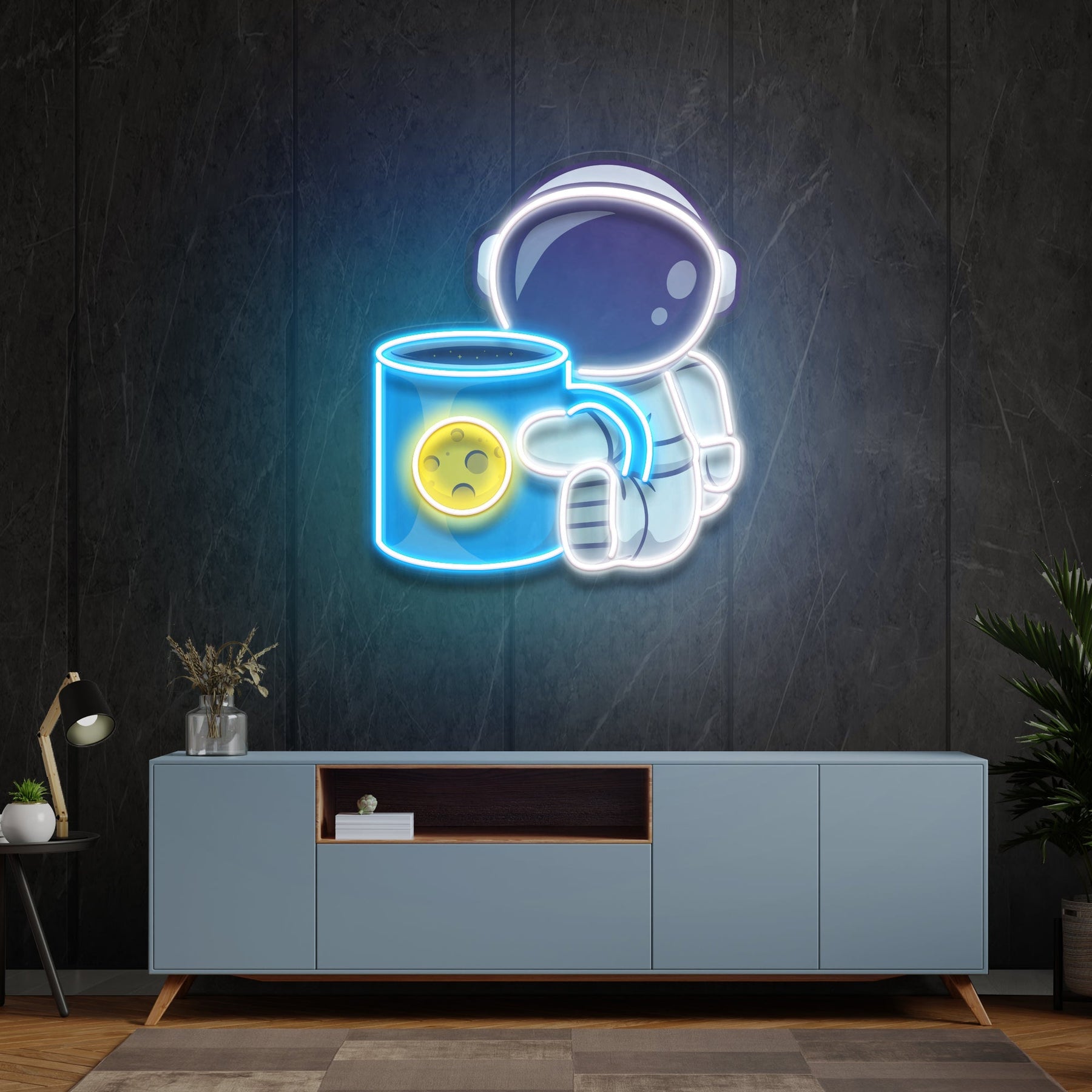 Tea Astronaut Art work Led Neon Sign Light