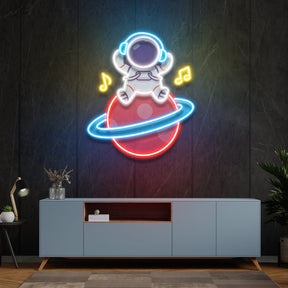 Music Astronaut Art work Led Neon Sign Light