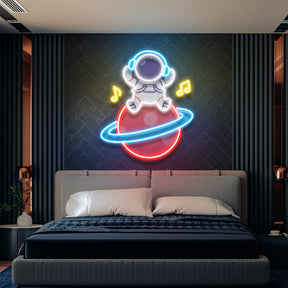 Music Astronaut Art work Led Neon Sign Light