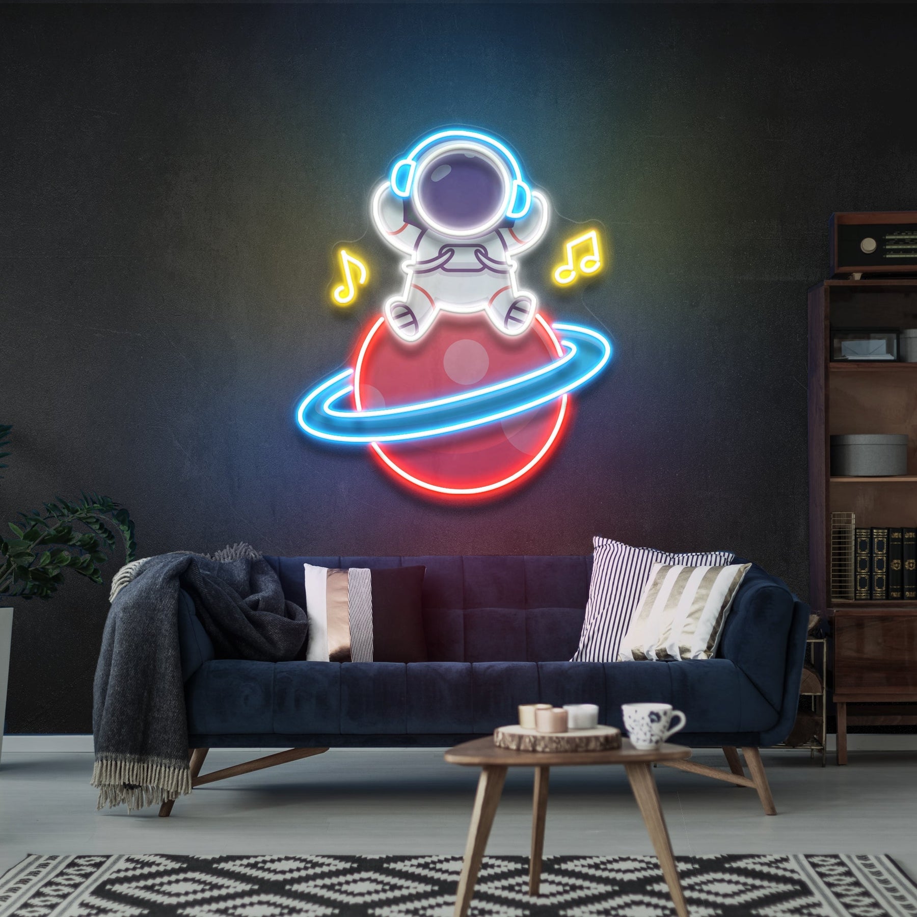 Music Astronaut Art work Led Neon Sign Light