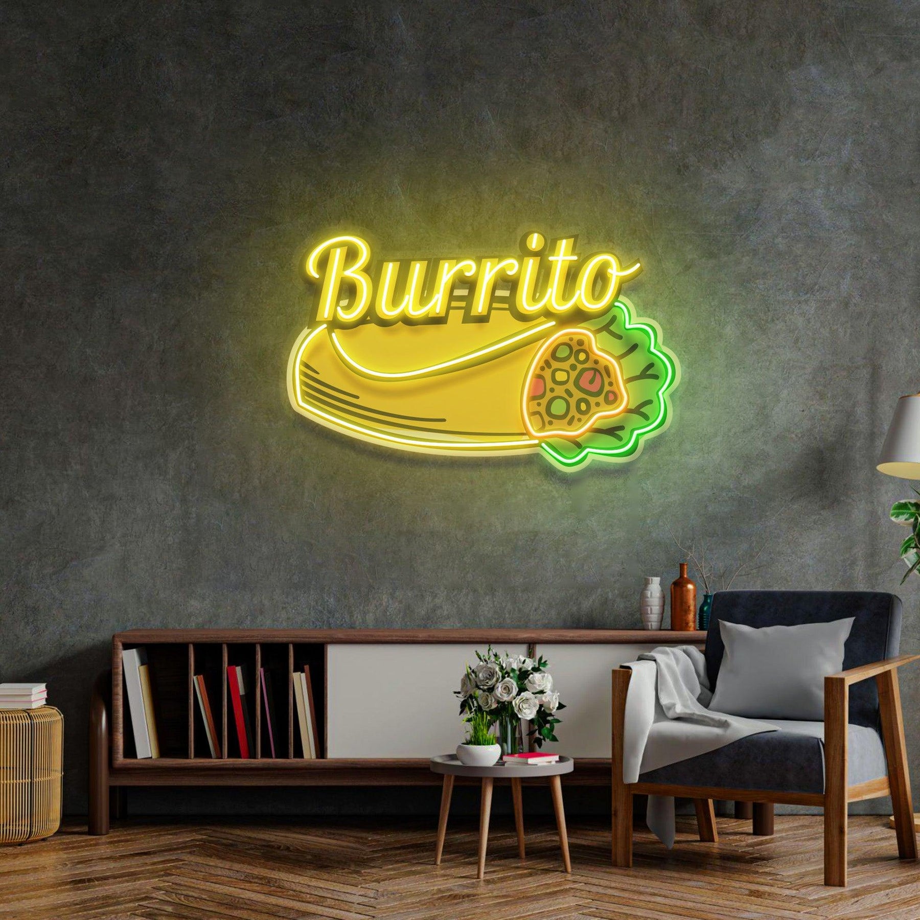 Burrito Led Neon Acrylic Artwork