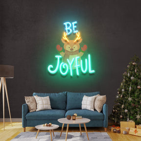 Joyful Deer Christmas Neon Sign