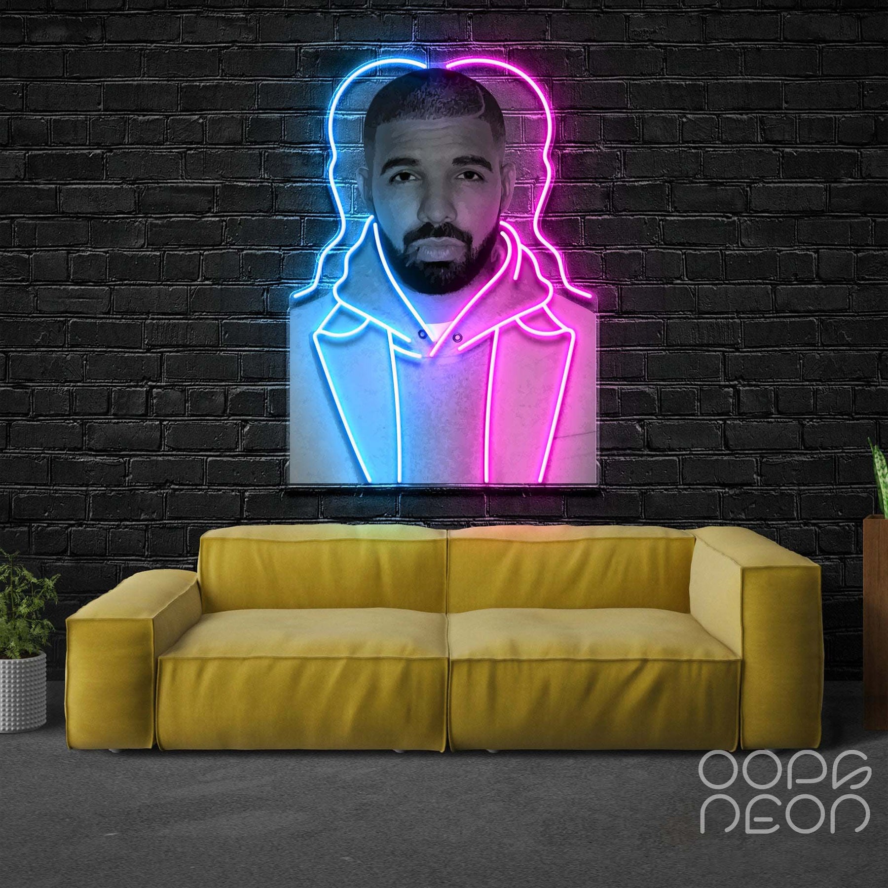 "King of The North" Neon x Acrylic Artwork