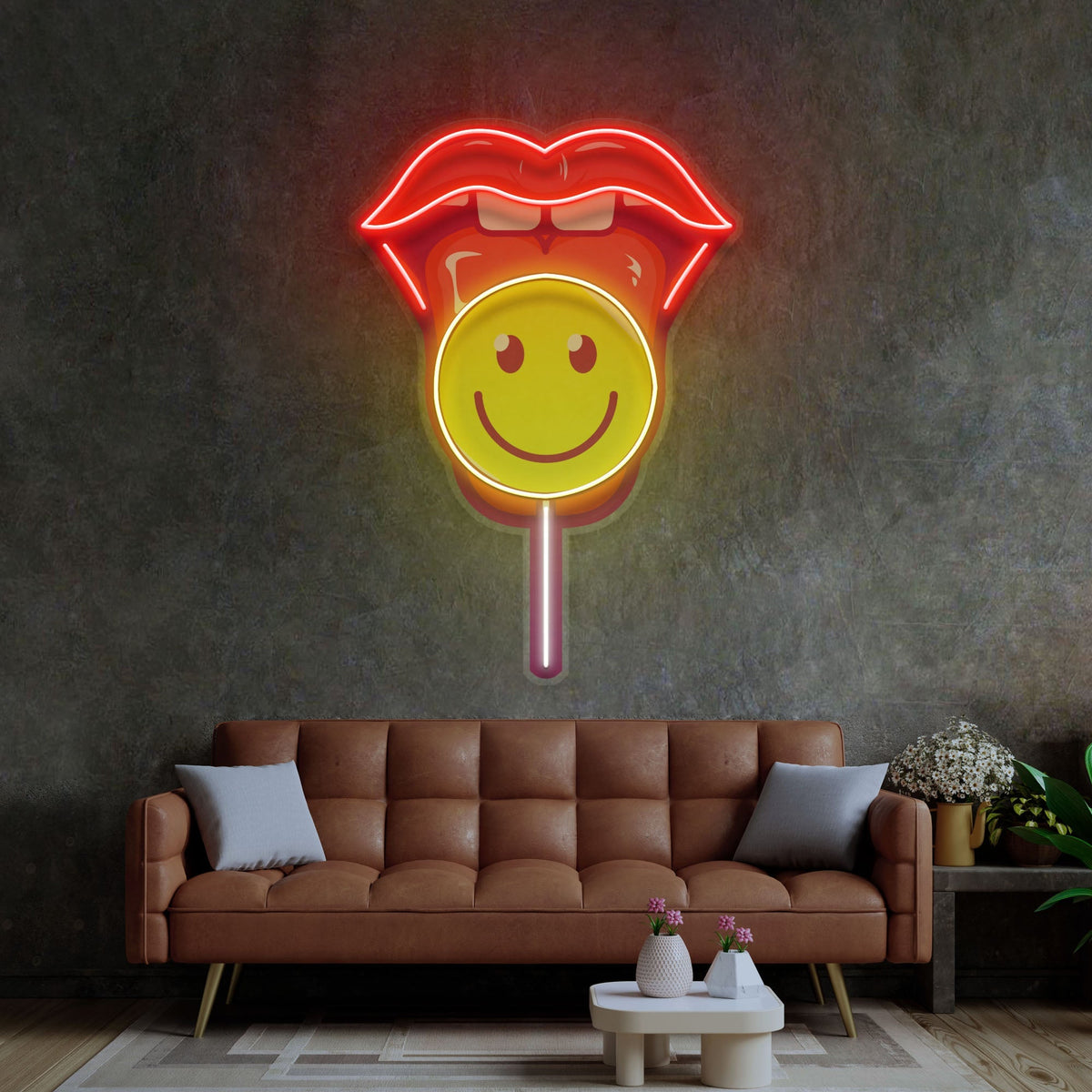 Lip Lolipop LED Neon Sign Light Pop Art