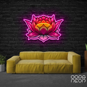 "Lotus Flower" Neon x Acrylic Artwork