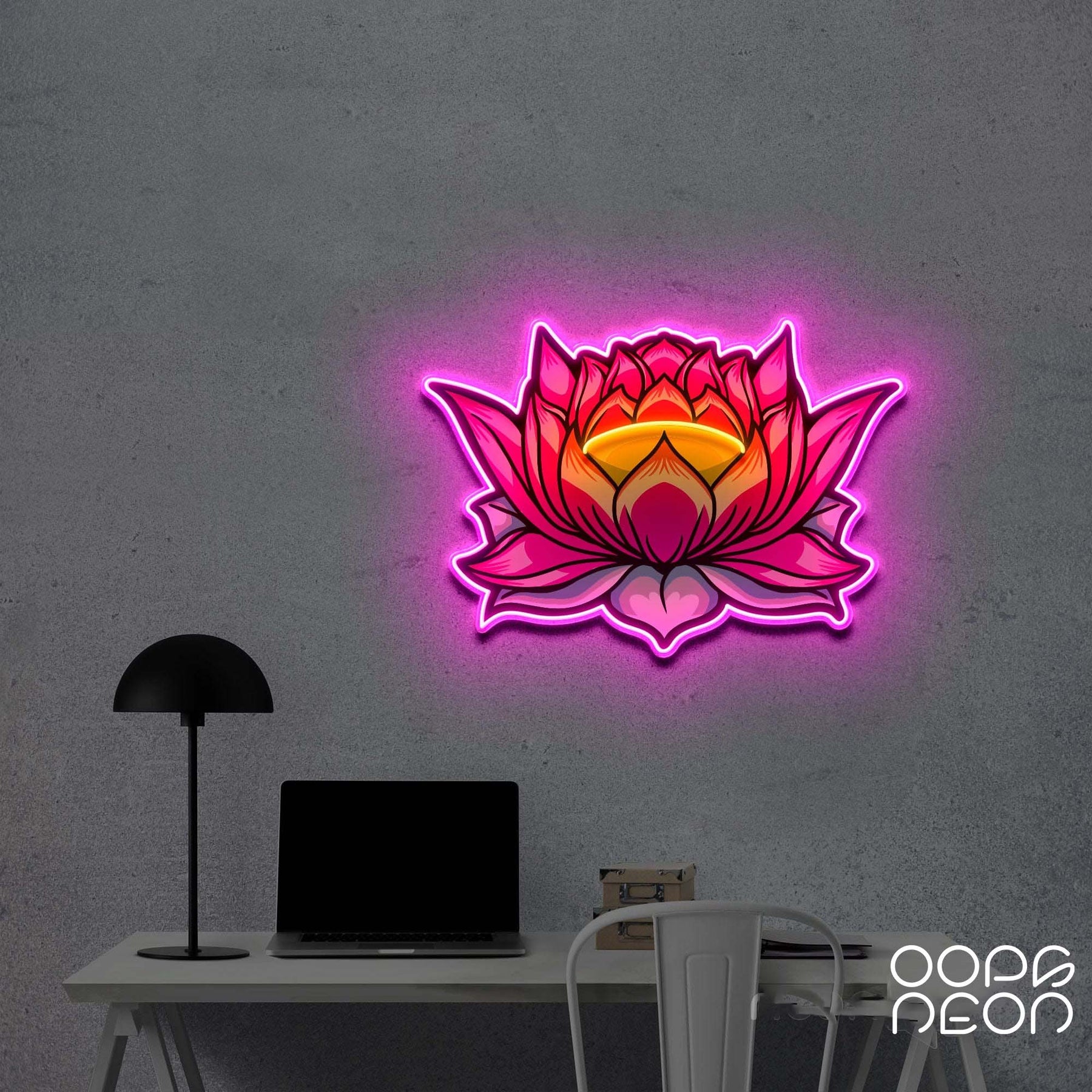 "Lotus Flower" Neon x Acrylic Artwork