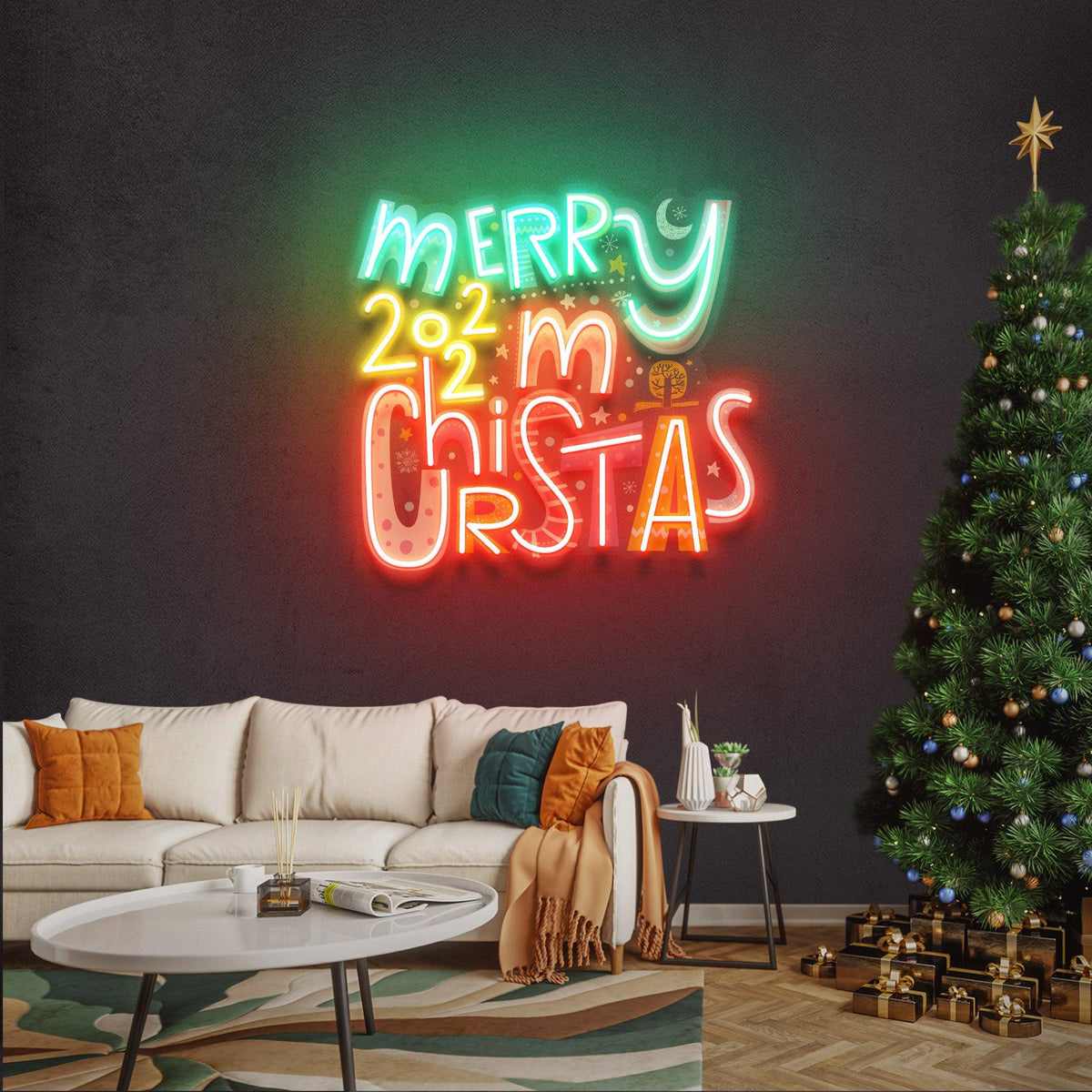 Merry Christmas 2022 Neon Sign