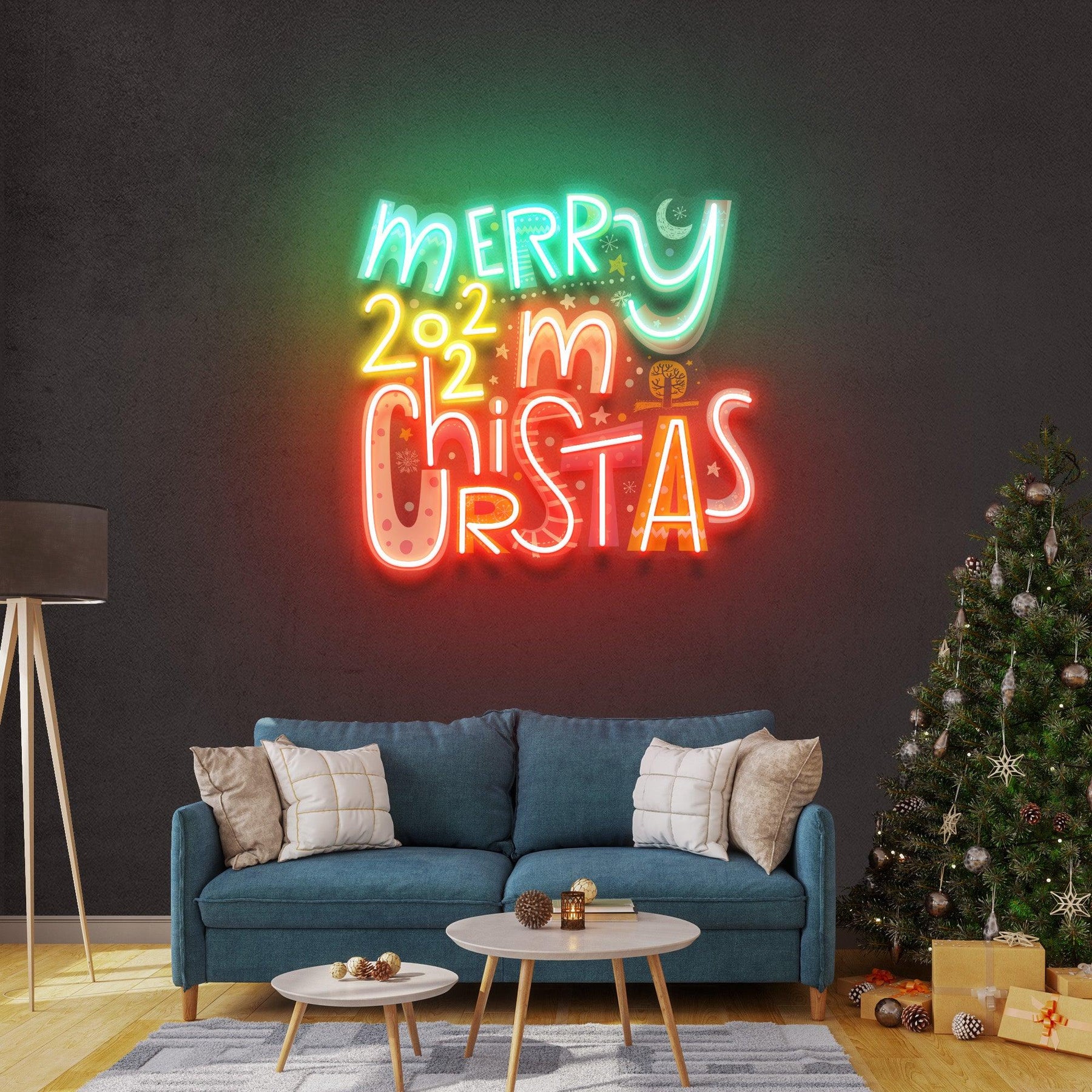 Merry Christmas 2022 Neon Sign