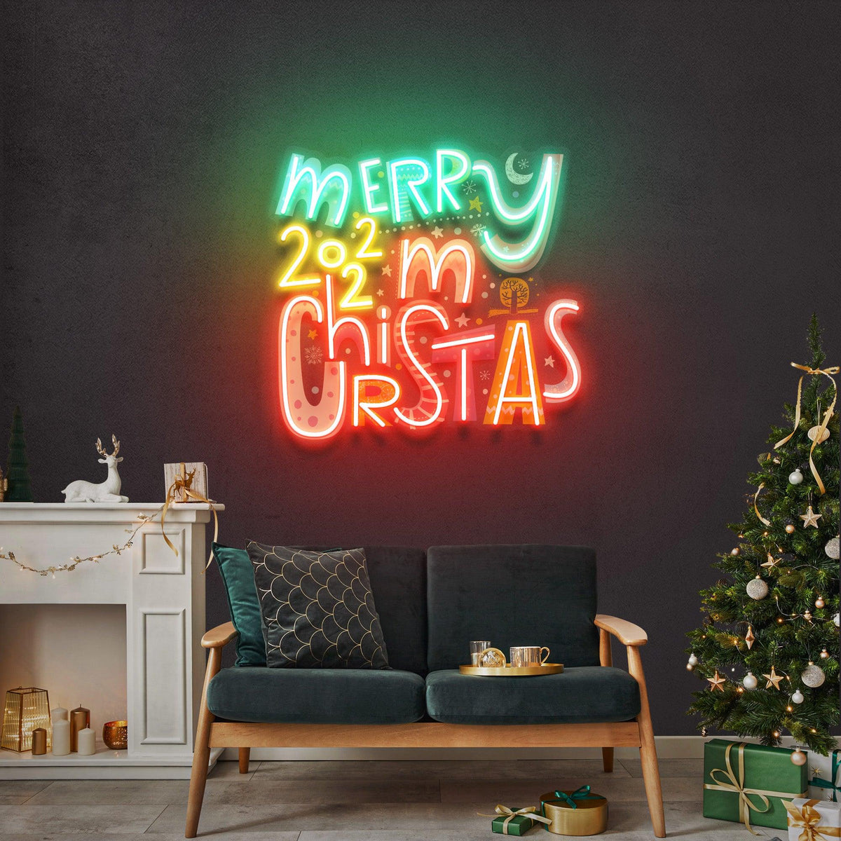 Merry Christmas 2022 Neon Sign