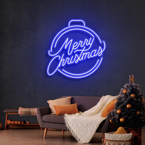 Merry Christmas Ball Neon Sign