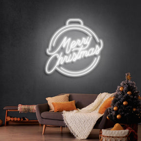 Merry Christmas Ball Neon Sign