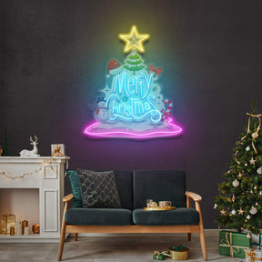 Merry Christmas LED Neon Acrylic Artwork