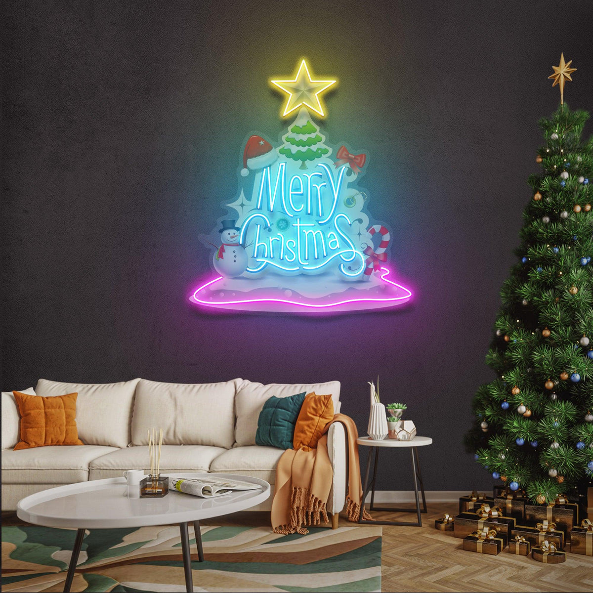 Merry Christmas LED Neon Acrylic Artwork