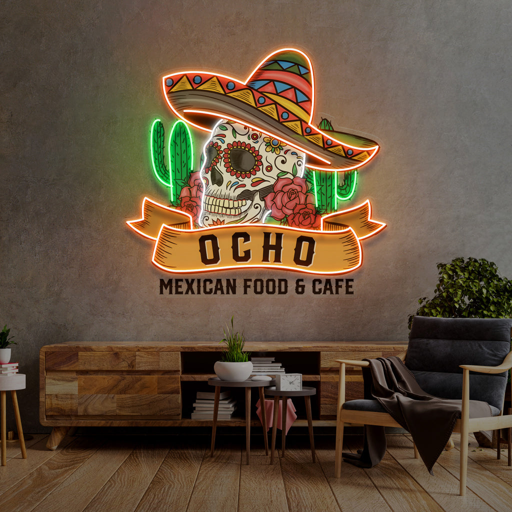 Custom Mexican Food Restaurants LED Neon Sign Light Pop Art