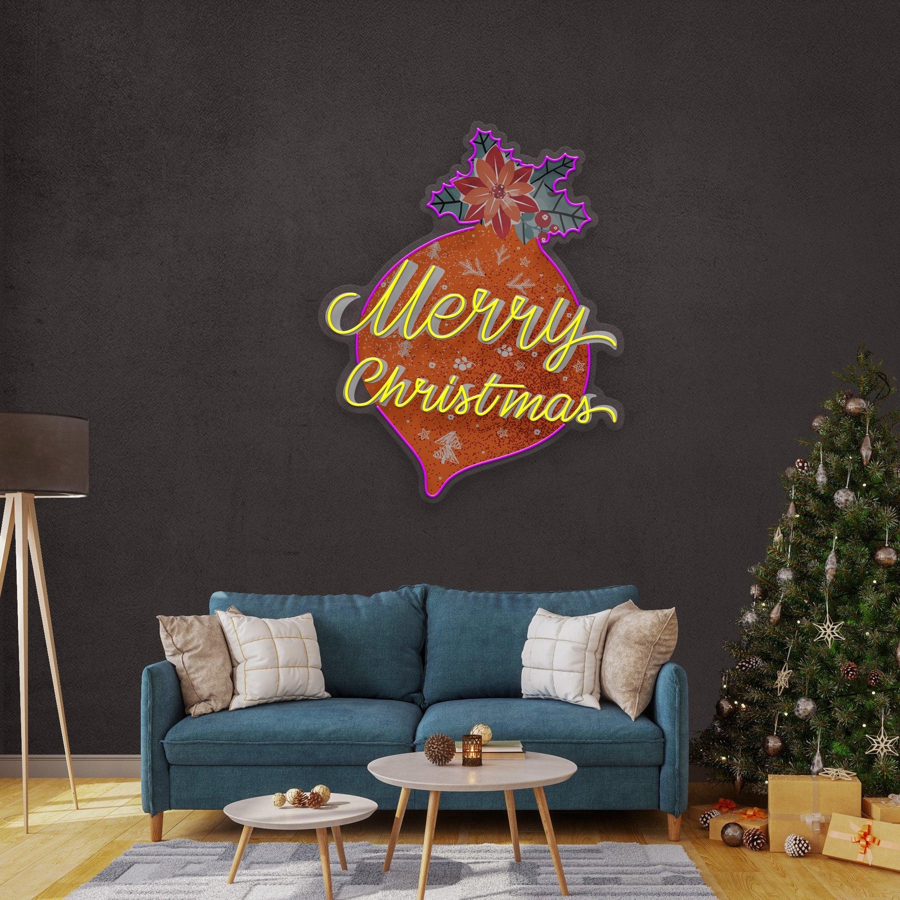 Noel Bauble Christmas LED Neon Acrylic Artwork