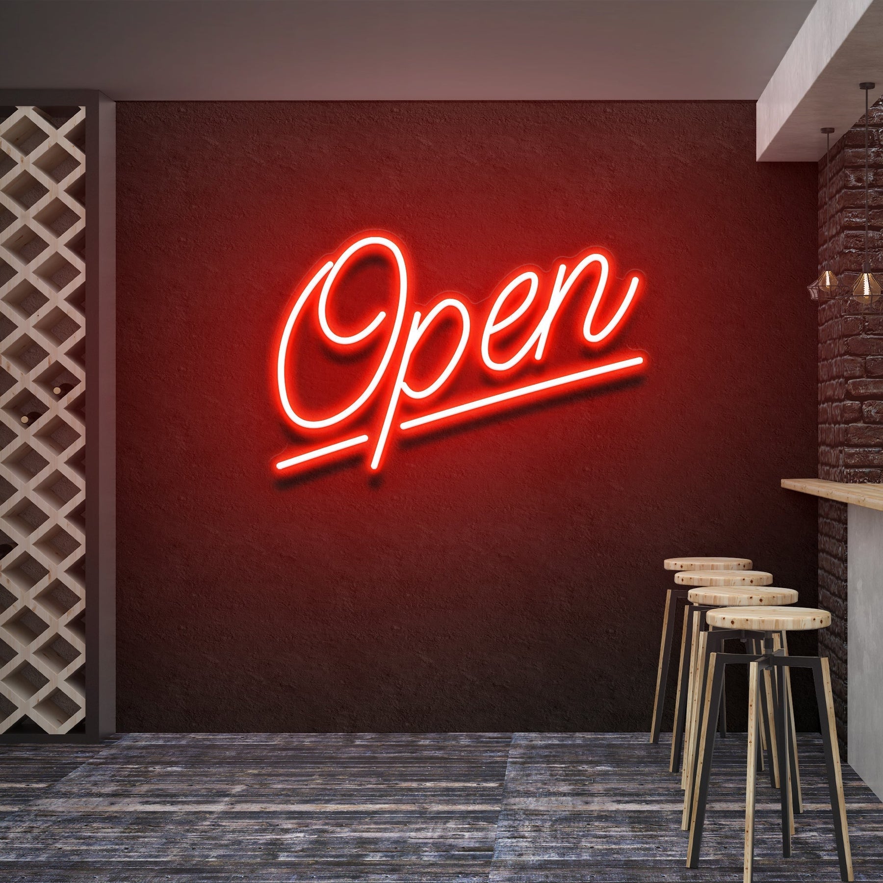 Open 2 Led Neon Sign Light