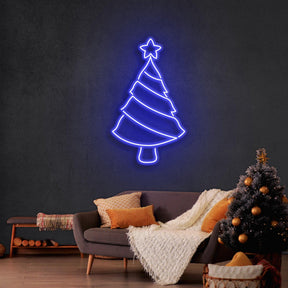 Pine Tree Christmas Neon Sign