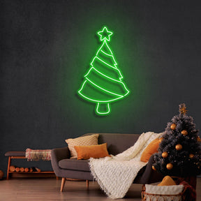 Pine Tree Christmas Neon Sign